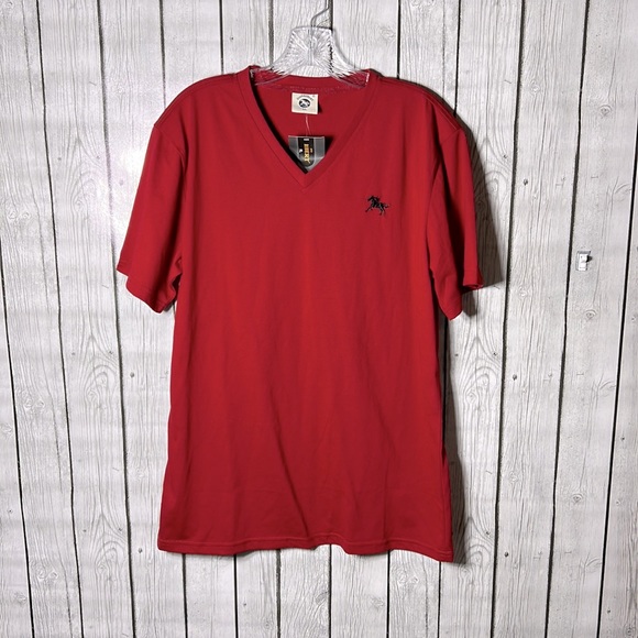 Dino Robert V Neck Embroidered Logo Short Sleeve T Shirt size xl - Picture 1 of 8